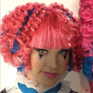 New Sassie Spirals Multi Color Curly Adult Wig